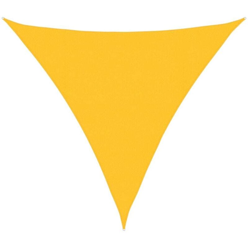 foto del prodotto vela parasole 160 g m triangolare giallo 4,5x4,5x4,5 m in hdpe vidaxl