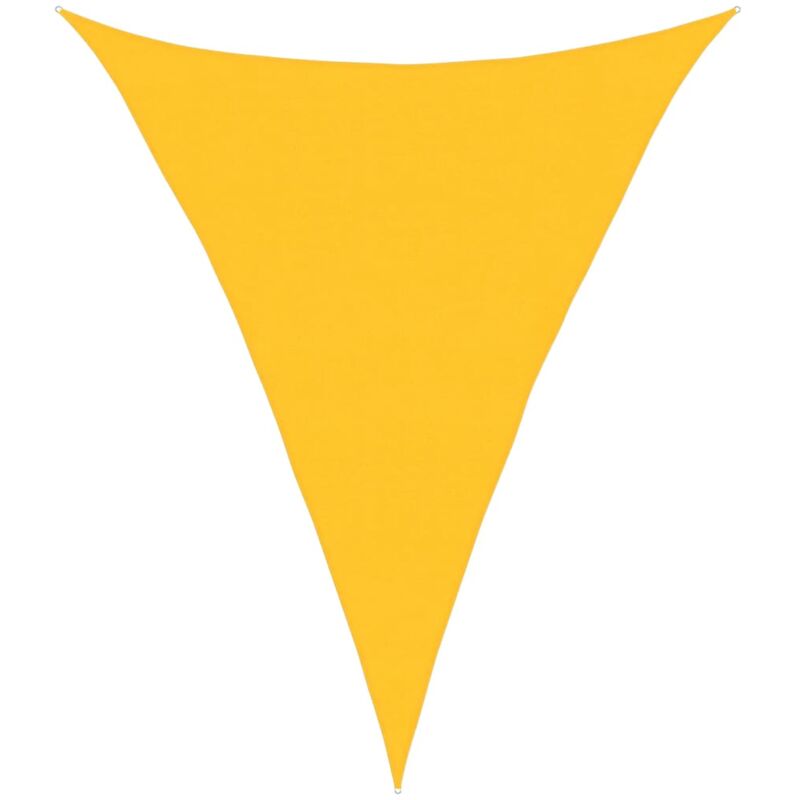 foto del prodotto vela parasole 160 g m triangolare giallo 4x5x5 m in hdpe vidaxl