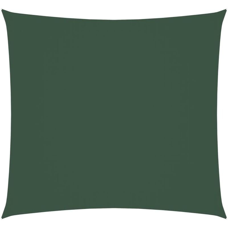 foto del prodotto vela parasole in tela oxford quadrata 5x5 m verde scuro vidaxl