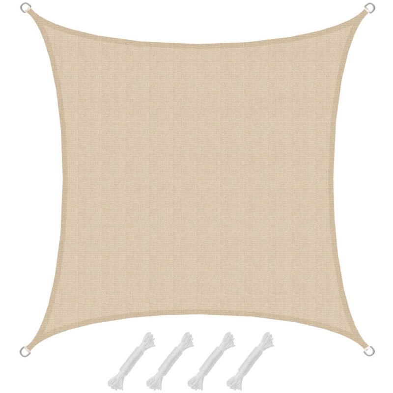 foto del prodotto vela parasole quadrata thar m 3x3m crema hdpe