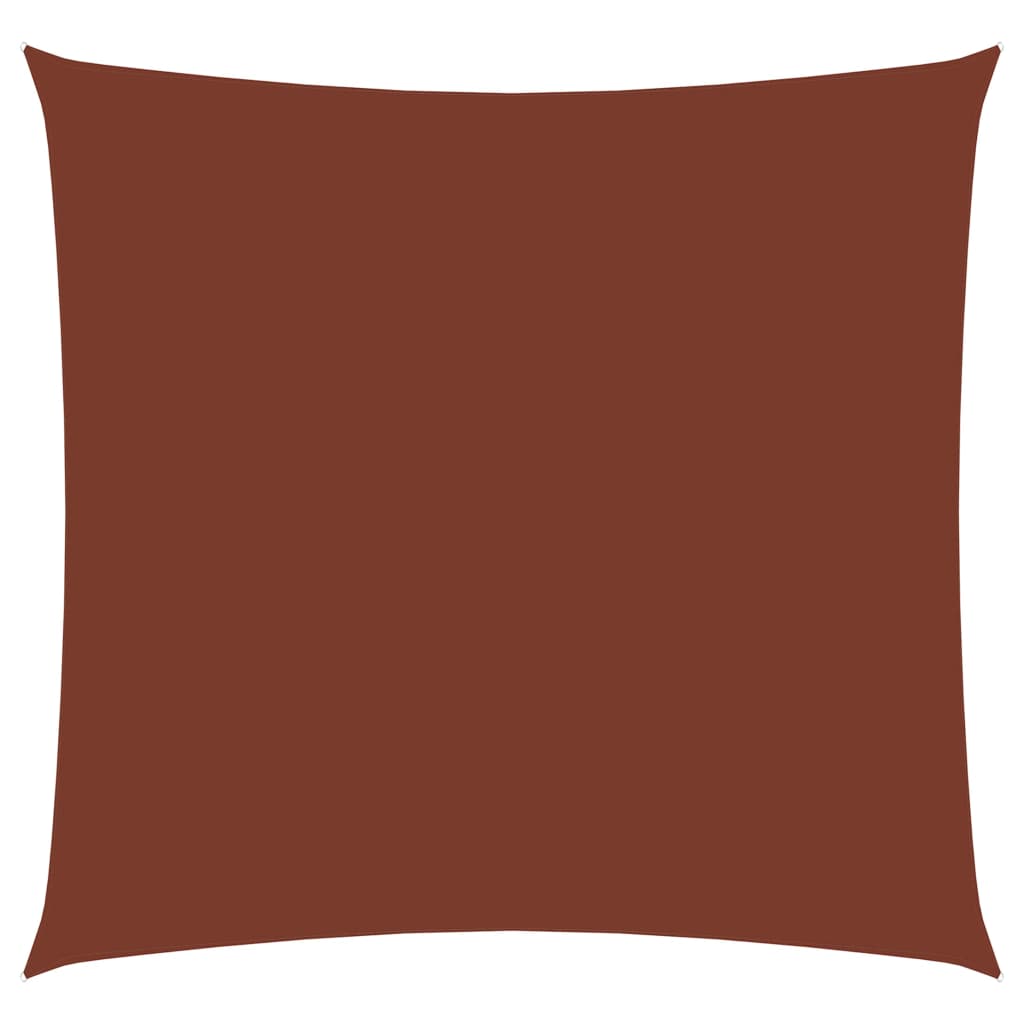 foto del prodotto vela parasole telo parasole quadrato tessuto oxford 3 x 3 mt terracotta 02 0009490