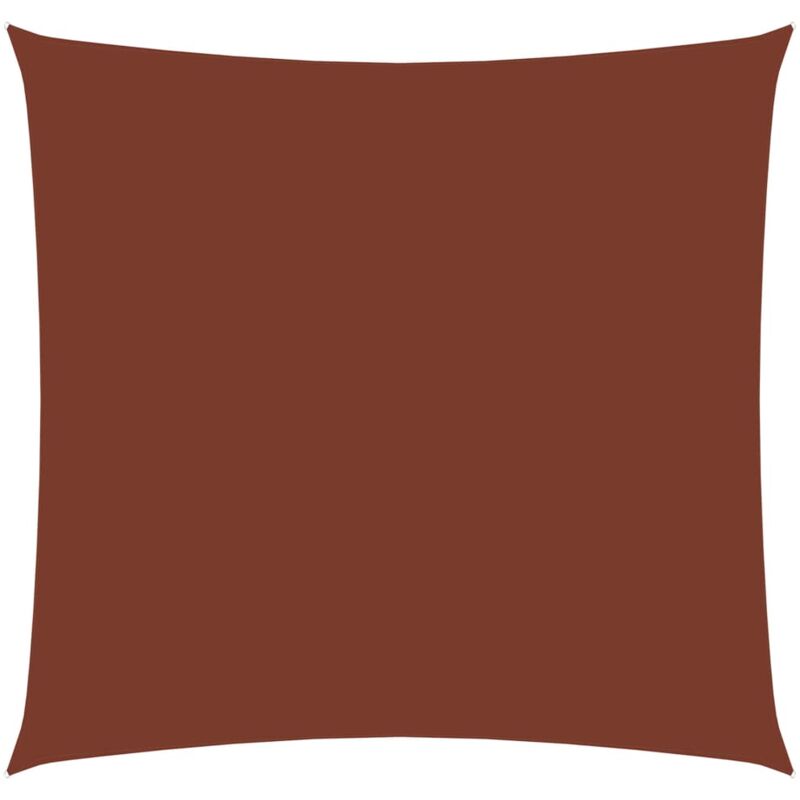foto del prodotto vela parasole telo parasole quadrato tessuto oxford 3 x 3 mt terracotta 020009490