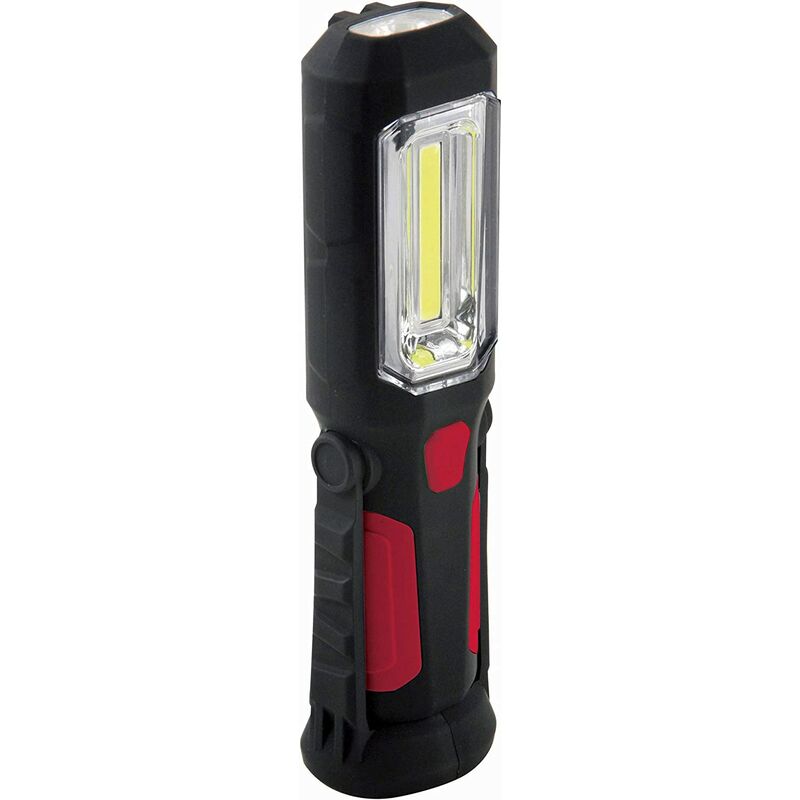 foto del prodotto velamp is404 torcia led da lavoro cob 3w con gancio calamita orientabile transformer