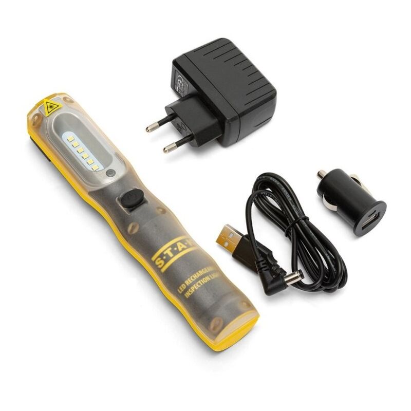 foto del prodotto velamp lampada di ispezione combo light 2, 3w, con gancio e calamita, con adattatore 220v e da auto stak is409