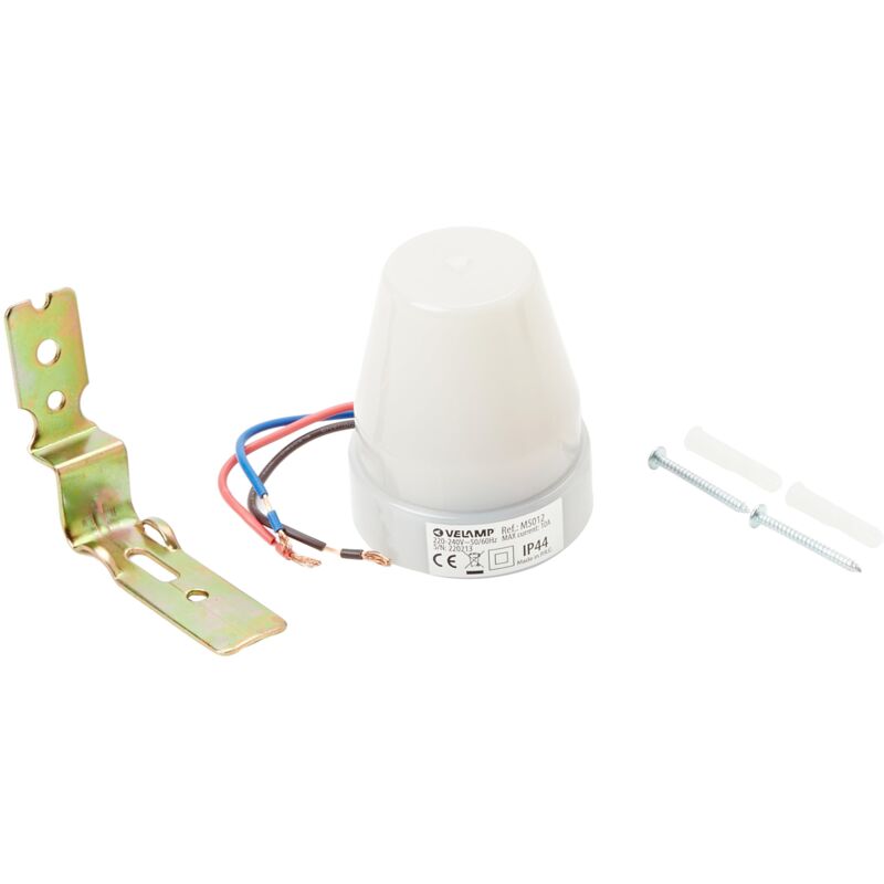 foto del prodotto velamp ms012 interruttore crepuscolare per uso esterno ip44, bianco