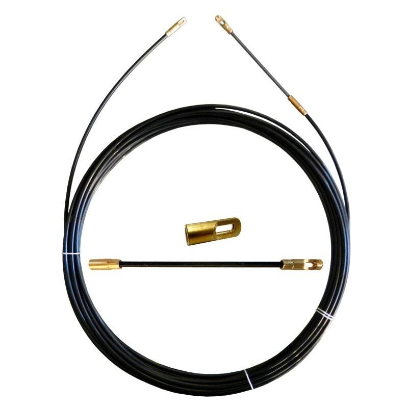 foto del prodotto velamp sonda tiracavi in nylon, 3mm, 15 metri, con terminali fissi, nera syn3 015