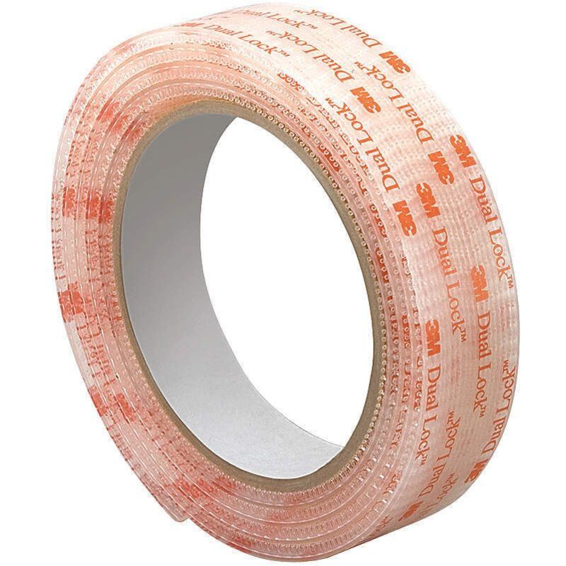 foto del prodotto velcro adesivo dual lock sj3560 3m trasparente da 25mm larghezza 25mm x 1mt