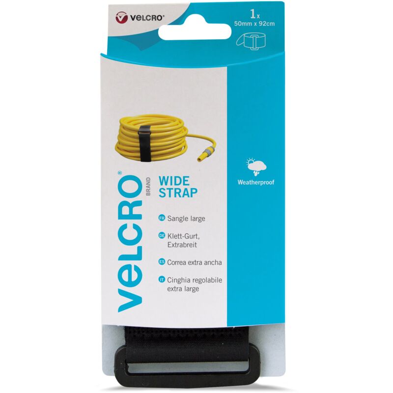 foto del prodotto velcro vel ec60329 cinghia da trasporto regolabile, 50 mm x 92 cm, colore nero