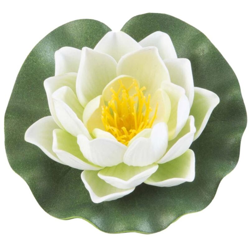 foto del prodotto velda floating lotus foam white 10cm decorazione sintetica galleggiante per laghetti