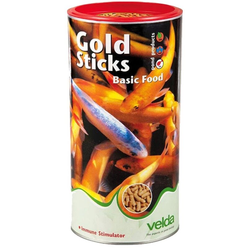 foto del prodotto velda gold sticks fish food mangime base in sticks per tutti i pesci da laghetto formato 4 l