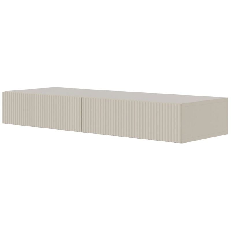 foto del prodotto veldio consolle sospeso con 2 cassetti 110 cm beige grigio selsey
