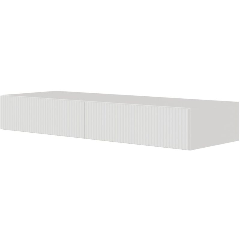 foto del prodotto veldio consolle sospeso con 2 cassetti 110 cm bianco selsey