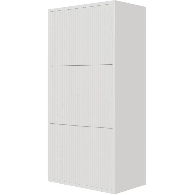 foto del prodotto veldio scarpiera a muro con 3 ante 50 cm bianco selsey