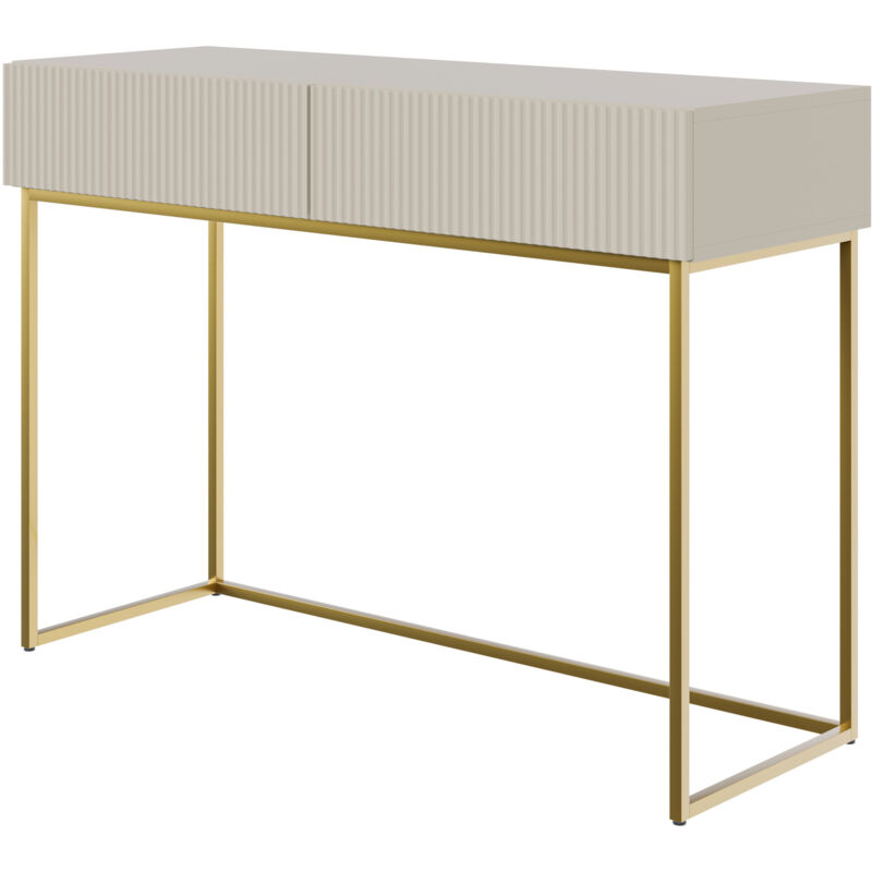 foto del prodotto veldio toeletta 110 cm taupe grigio beige con piedini dorati selsey