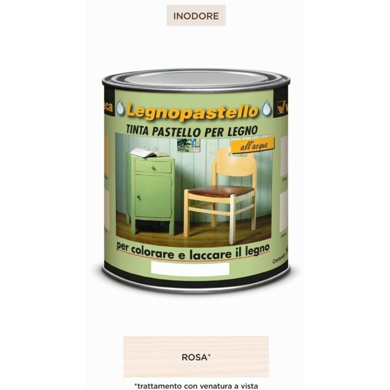 foto del prodotto veleca legnopastello tinta ml 250 rosa