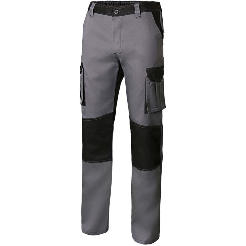 foto del prodotto velilla 103020b pantaloni bicolore multitasche colore grigio e nero taglie europee 44 taglie italiane 48