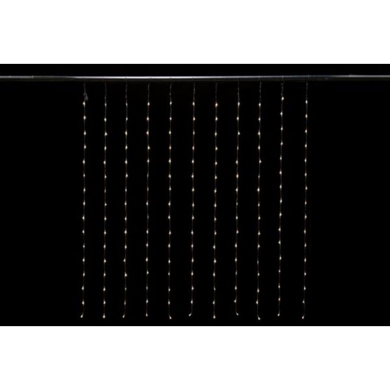foto del prodotto velleman - cascade light led - 1,5 x 1,7 m - 176 lampade bianche - filo trasparente - modulatore - 24 v