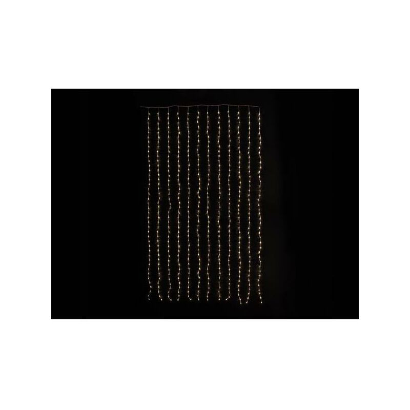 foto del prodotto velleman cascade light led 1,5 x 2,5 m 286 lampade bianco caldo filo trasparente modulatore 24 v