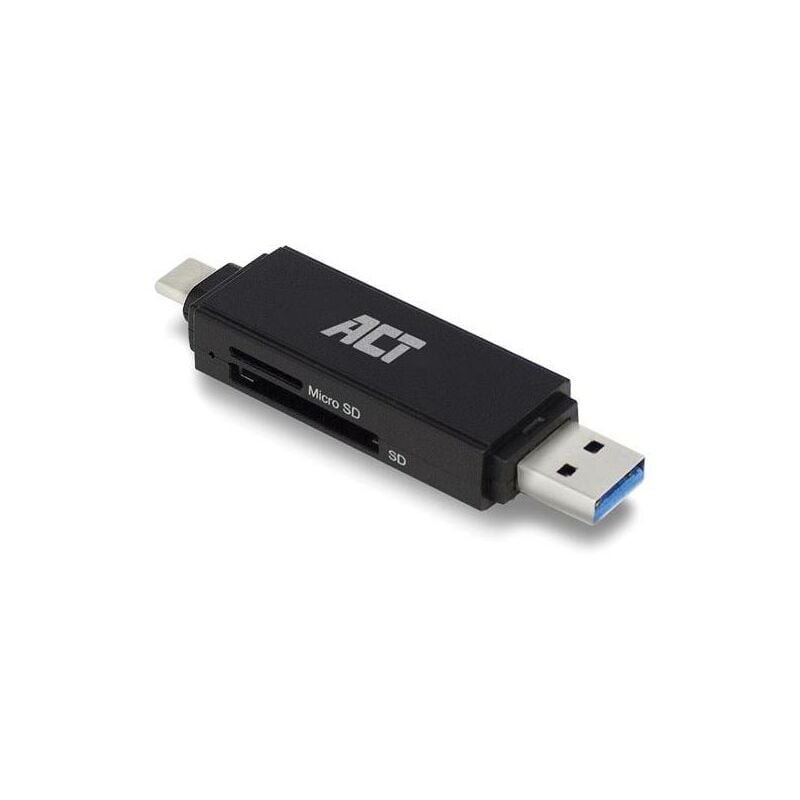 foto del prodotto velleman lettore di schede usb 3.2 gen1 sd e micro sd, connettore usb c e type a