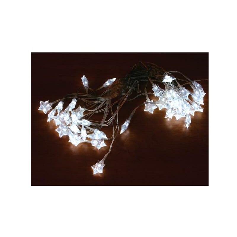 foto del prodotto velleman novastarlight led 10 m 40 stelle bianche filo trasparente 24 v