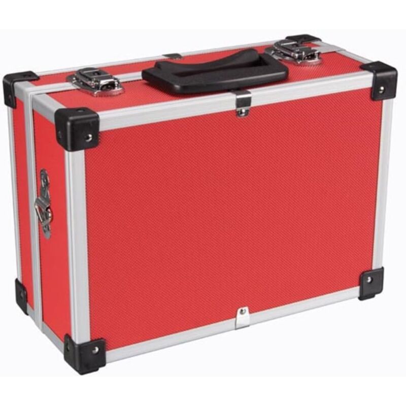 foto del prodotto velleman perel custodia, tracolla, chiusura a chiave, 2 chiavi, alluminio, rosso, 320 x 230 x 155 mm