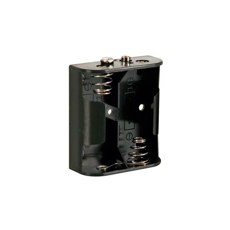 foto del prodotto velleman porta batteria per 2 x c cell con terminali a scatto 