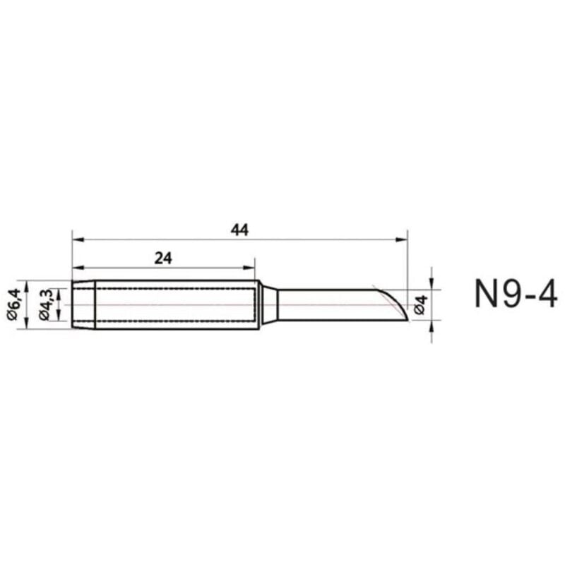 foto del prodotto velleman punta di ricambio per vtss220 punta smussata 4 mm