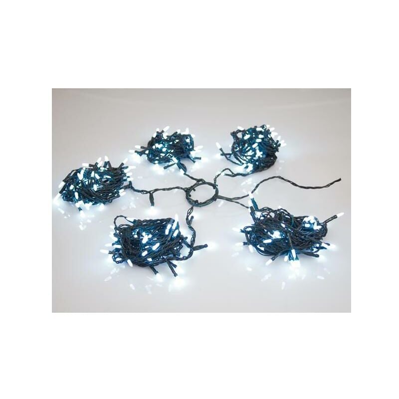 foto del prodotto velleman speed light led 330 lampade bianche filo verde modulatore 24 v per albero da 240 cm 