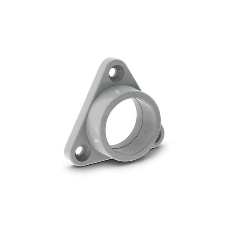 foto del prodotto velleman staffa di montaggio per installazione armadio per profilo led tondo alluminio, materiale antifreno grigio