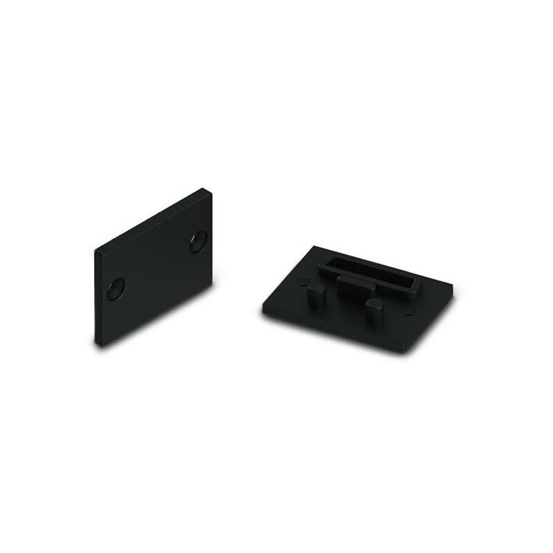 foto del prodotto velleman tappo in alluminio per allu epossidico per diffusore in pmma senza foro per cavo nero