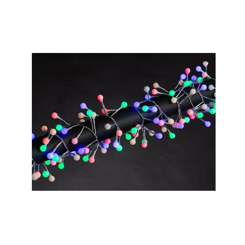 foto del prodotto vellight auva led 3 m 176 sfere multicolori filo trasparente 24 v
