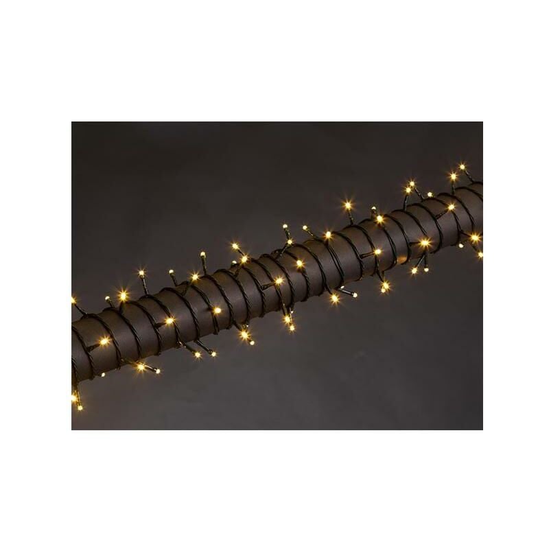 foto del prodotto vellight stella led 8 m 120 lampade bianco caldo filo verde 24 v