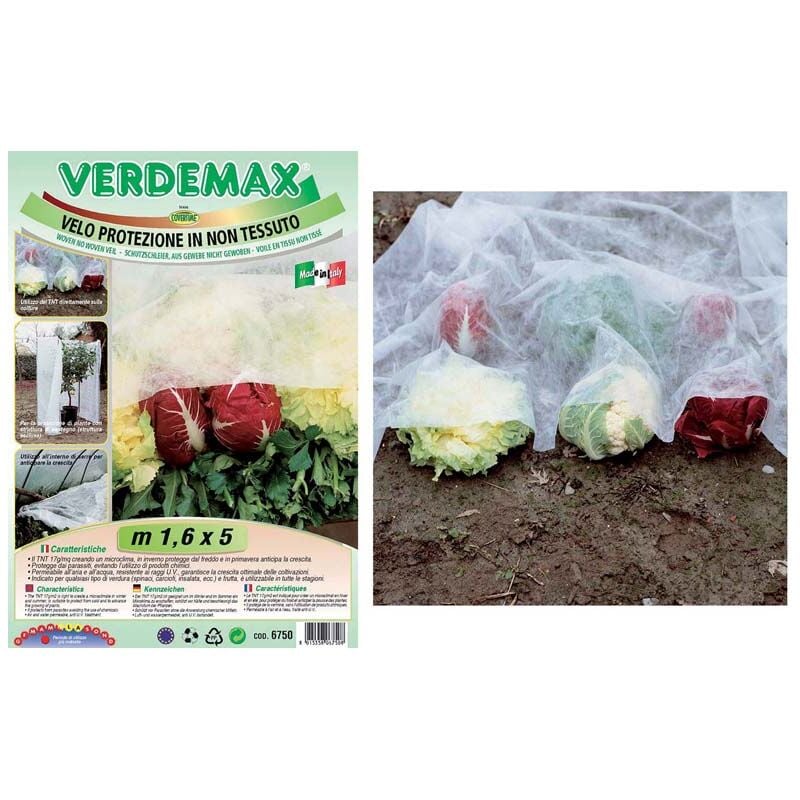 foto del prodotto velo di protezione per piante verdura in tnt 17 gr mq m1,6x5 verdemax