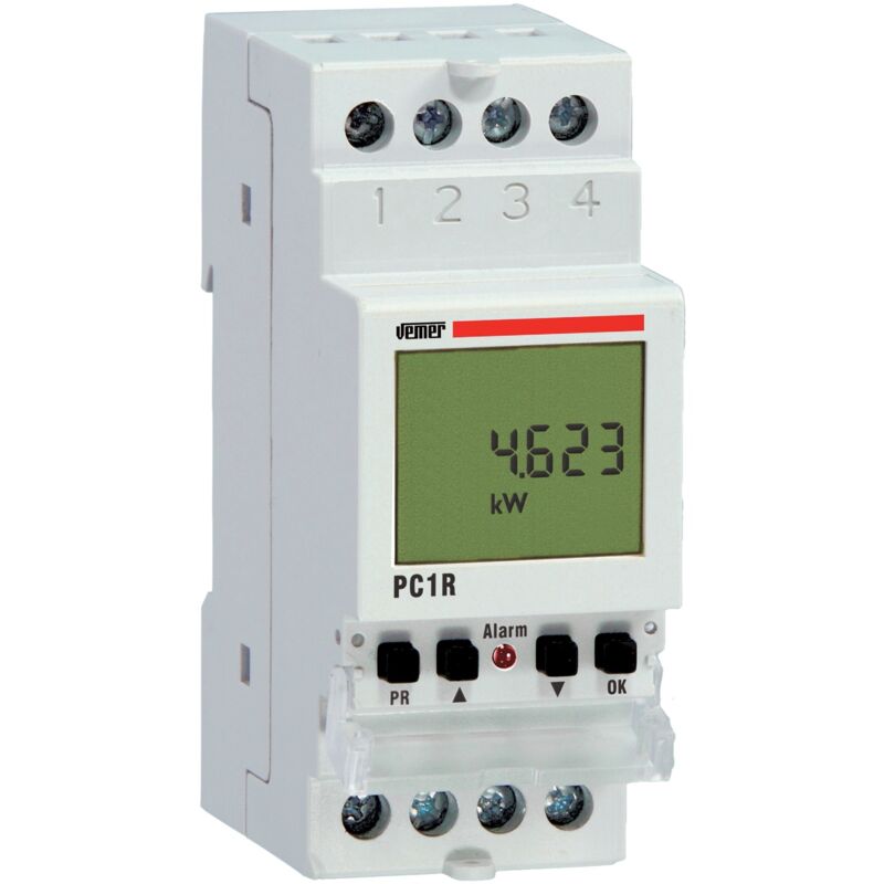 foto del prodotto vemer centralina controllo carichi su guida din 1 carico ve475000 pc1r bianco