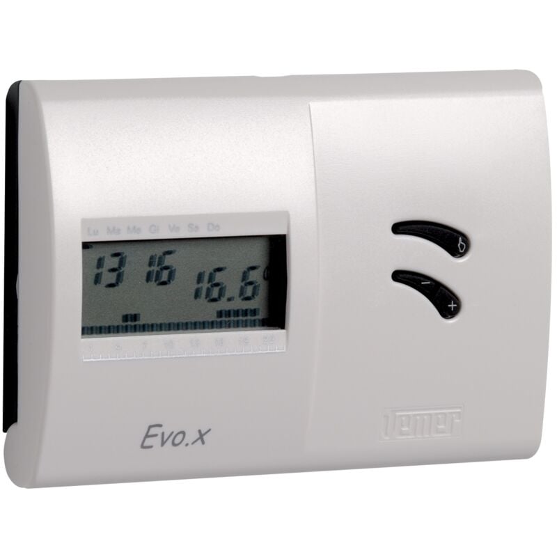 foto del prodotto vemer cronotermostato da parete a batteria vn118600 evo.x bianco