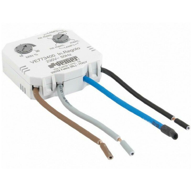 foto del prodotto vemer in.regolo dimmer da retrofrutto controllo intensita luminosa delle lampade ve773400