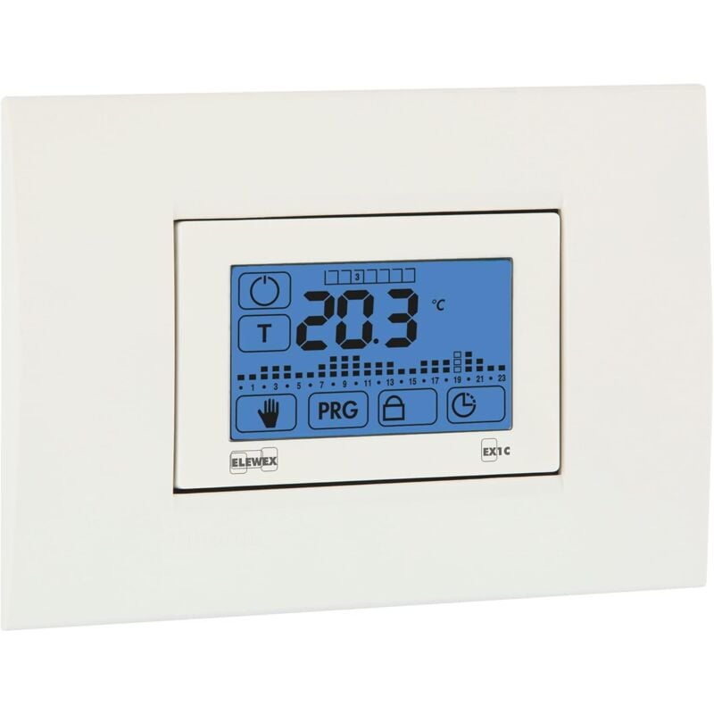 foto del prodotto vemer termostato digitale da incasso 503 a batteria touchscreen programmazione settimanale eliwex ve770100 ex.1c