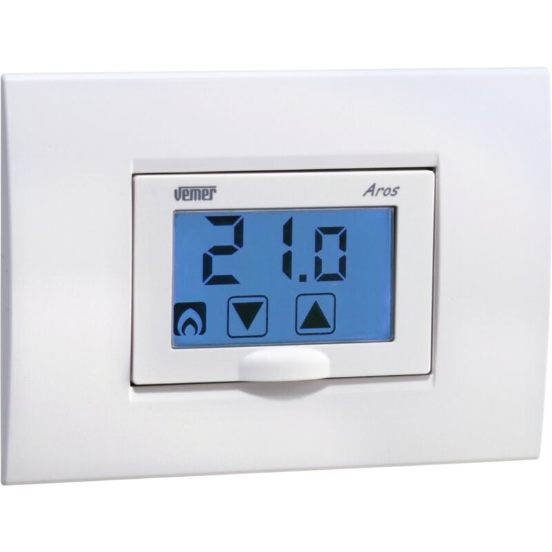 foto del prodotto vemer termostato digitale touch screen da incasso 503 a batteria ve458600 aros
