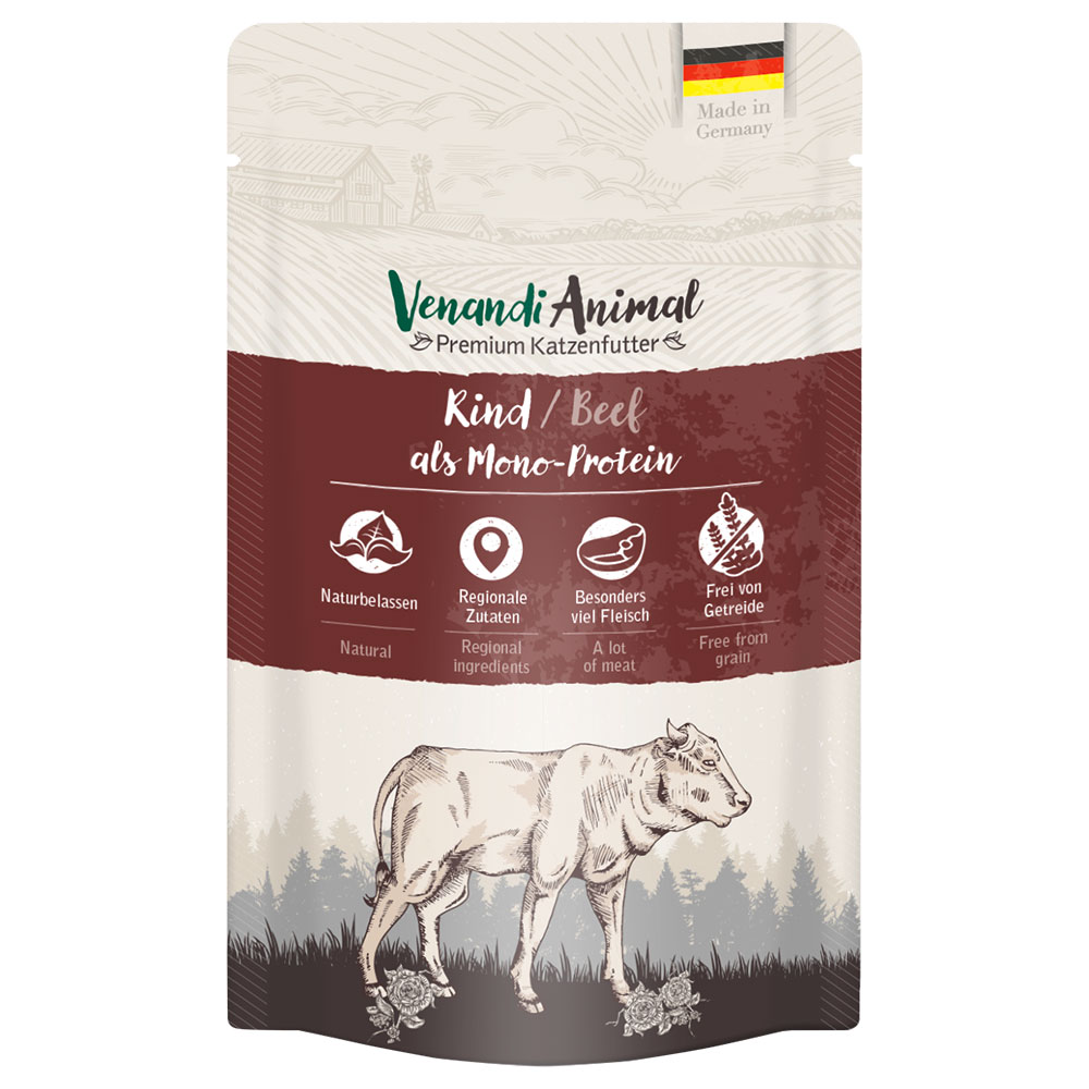 foto del prodotto venandi animal monoprotein 12 x 125 g umido gatto manzo