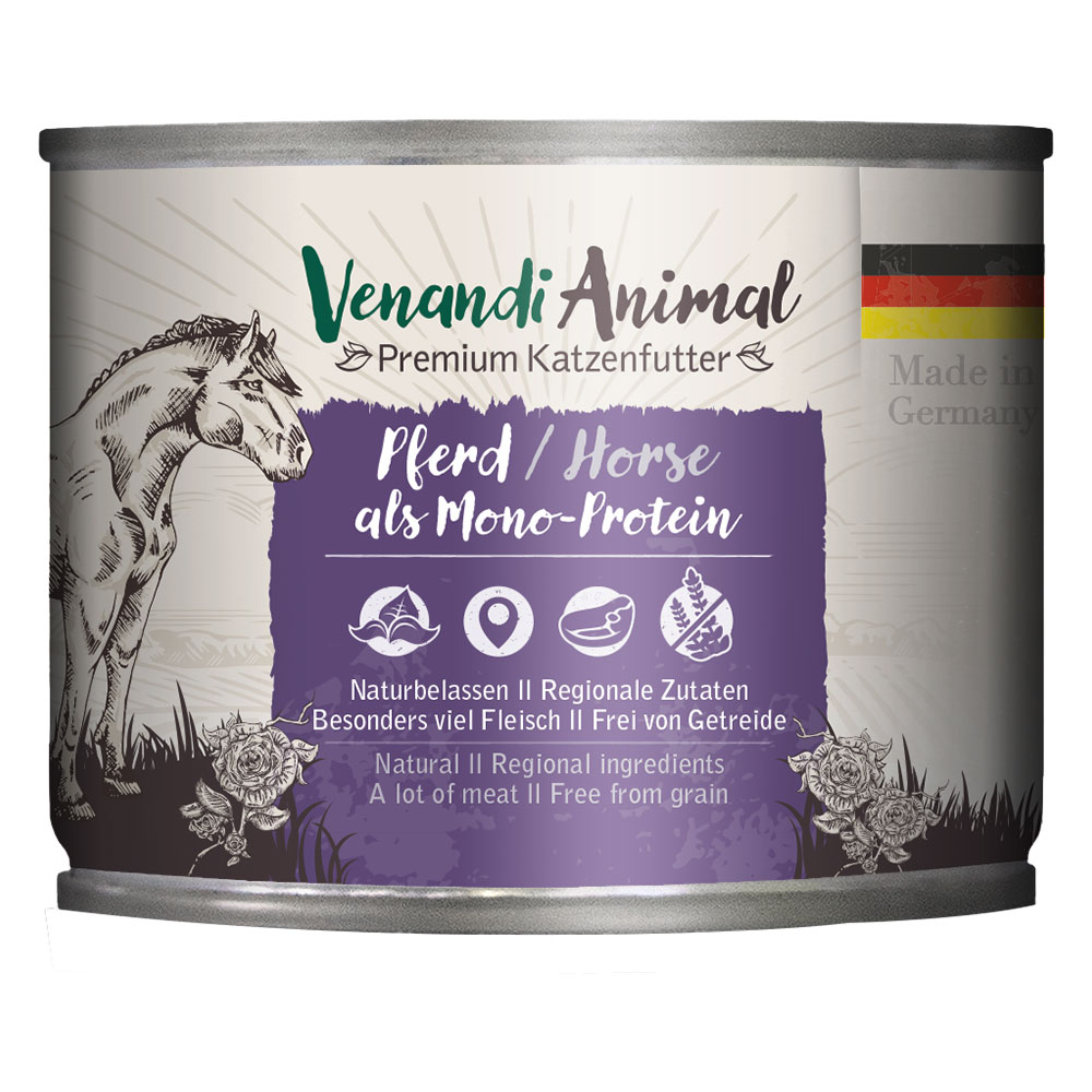 foto del prodotto venandi animal monoprotein 6 x 200 g umido gatto cavallo