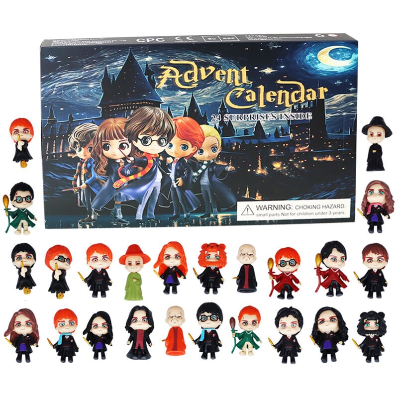 foto del prodotto vendita calda transfrontaliera di 24 giorni di conto alla rovescia digitale natalizio, giocattoli in scatola cieca, set regalo di harry potter,