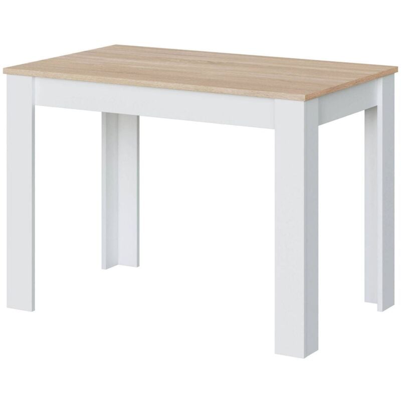 foto del prodotto venditadimobilionline tavolo fisso da cucina cloe ausiliario rovere e bianco 78x109x67 cm