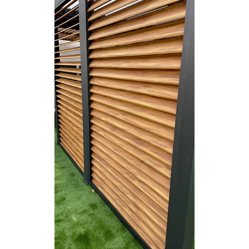 foto del prodotto veneziane mobili per lato 3m in alluminio simil legno per modello pergola per 3630 e per 2430