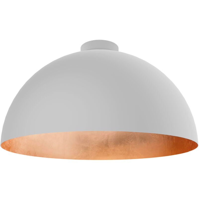 foto del prodotto venice plafoniera, 1xe27, max 42w, metallo, bianco foglia rame, d.40cm - lumicom