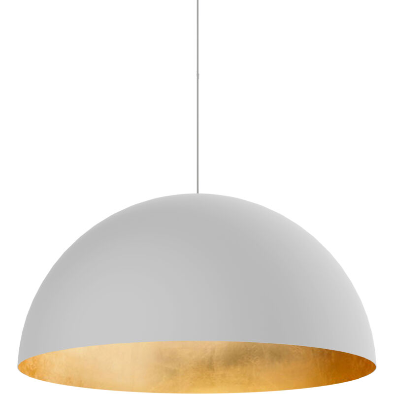 foto del prodotto venice sospensione, 1xe27, max 42w, metallo, bianco opaco foglia oro, d.40cm lumicom