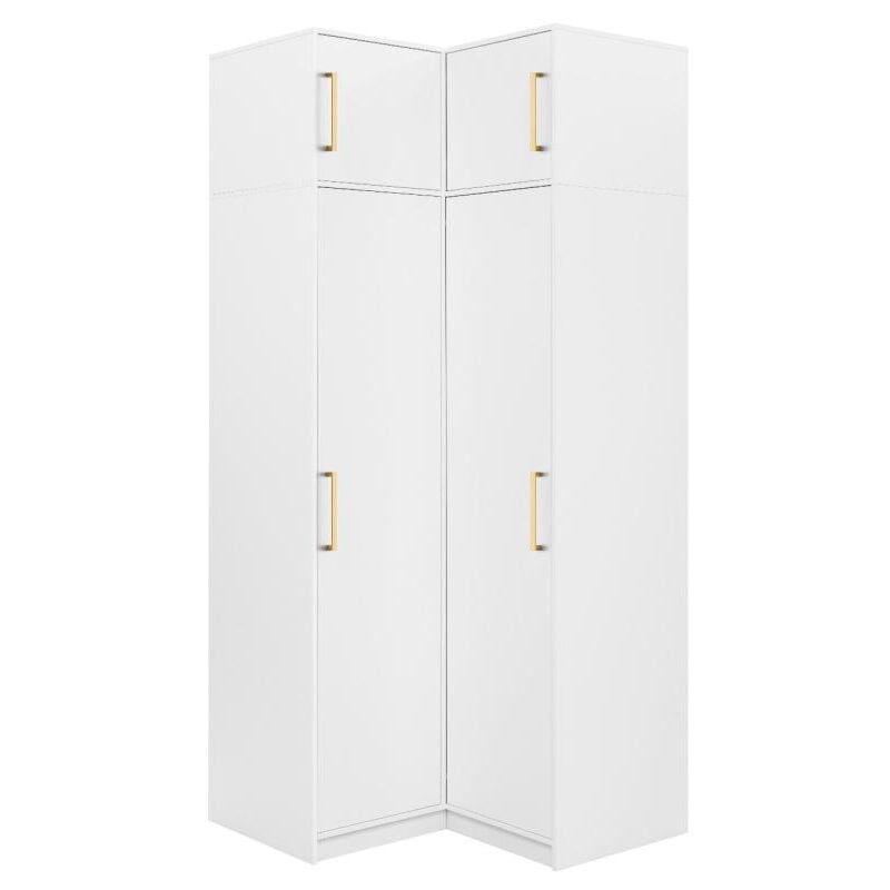 foto del prodotto vente unique armadio angolare 2 ante l115 cm bianco estensione lizandro