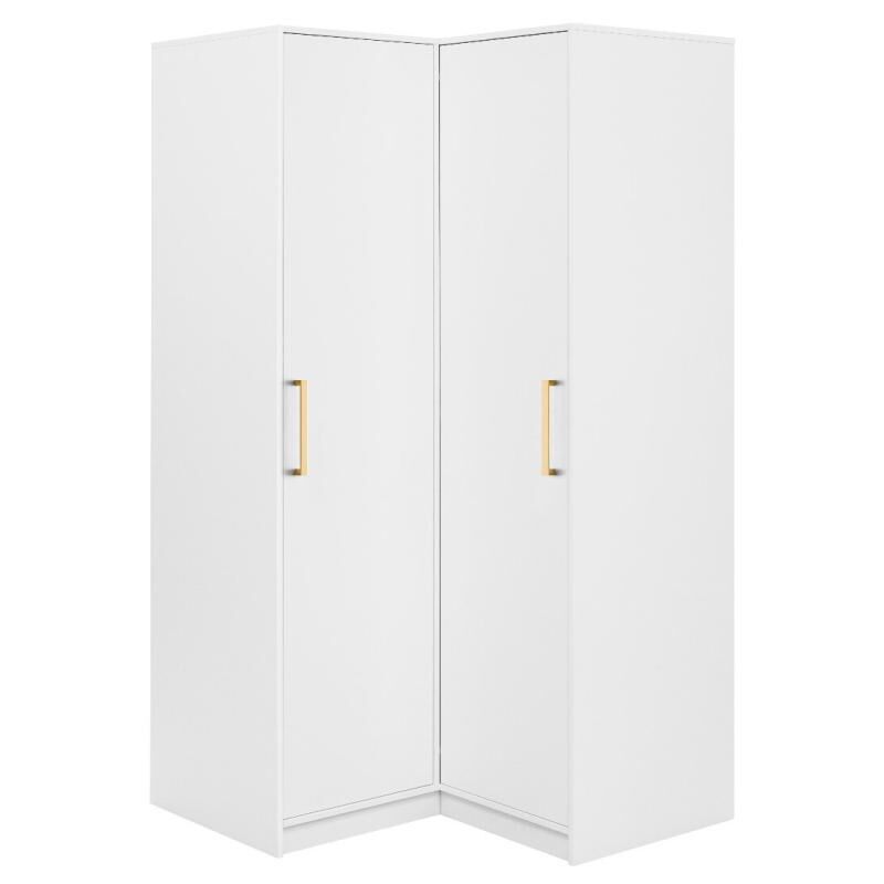 foto del prodotto vente unique armadio angolare 2 ante l115 cm bianco lizandro