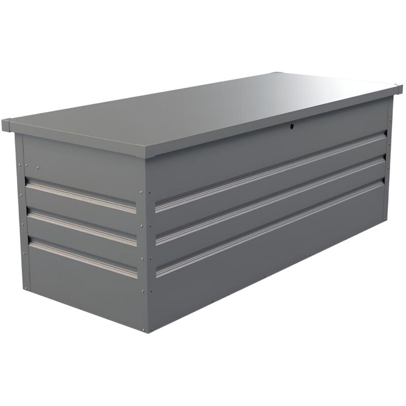 foto del prodotto vente unique baule portaoggetti da giardino volume 582 litri in acciaio galvanizzato grigio tomaso