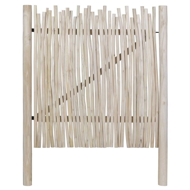 foto del prodotto vente unique cancello l117 x h120 cm in legno di teak naturale chiaro edana