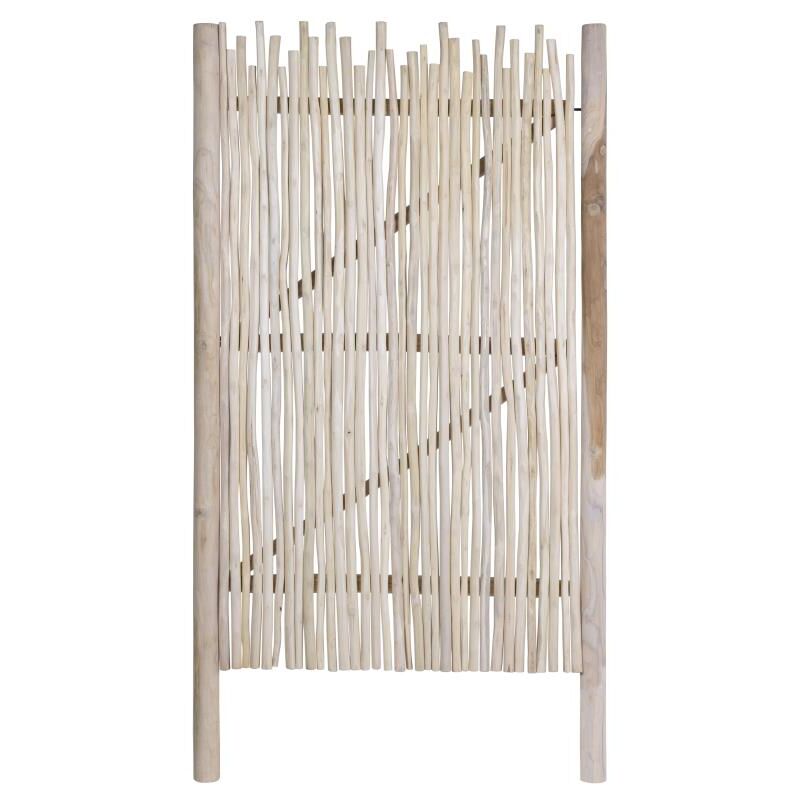 foto del prodotto vente unique cancello l117 x h180 cm in legno di teak naturale chiaro edana